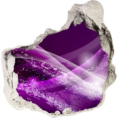 3d-s lyuk vizuális effektusok matrica Lila űr a falban