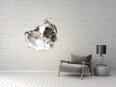 3d-s lyuk vizuális effektusok matrica Szibériai huskyk akcióban