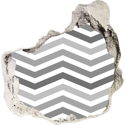 3d-s lyuk vizuális effektusok matrica Törött Chevron fal