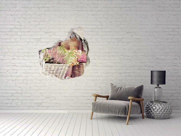 3d-s lyuk vizuális effektusok matrica Virágos sarok a kertben