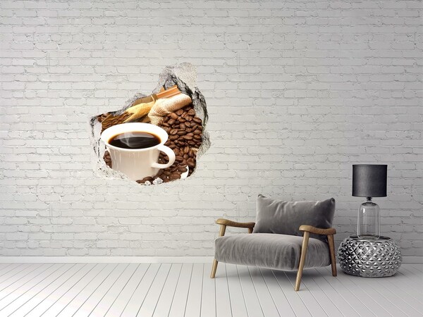 3d-s lyuk vizuális effektusok matrica Csésze kávé