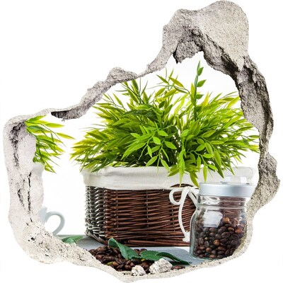 3d-s lyuk vizuális effektusok matrica Zöld oázis otthonod kényelmében