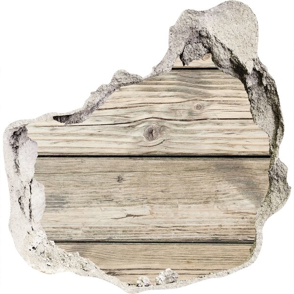 3d-s lyuk vizuális effektusok matrica Egy fa deszka egy lyukban a falban