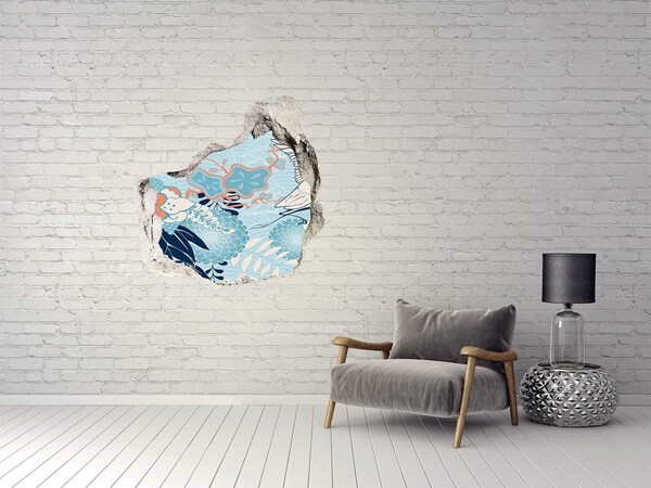 3d-s lyuk vizuális effektusok matrica A korallok víz alatti világa