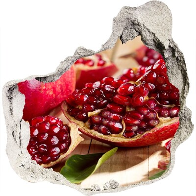 3d-s lyuk vizuális effektusok matrica Gránátalma egy lyukban a falban