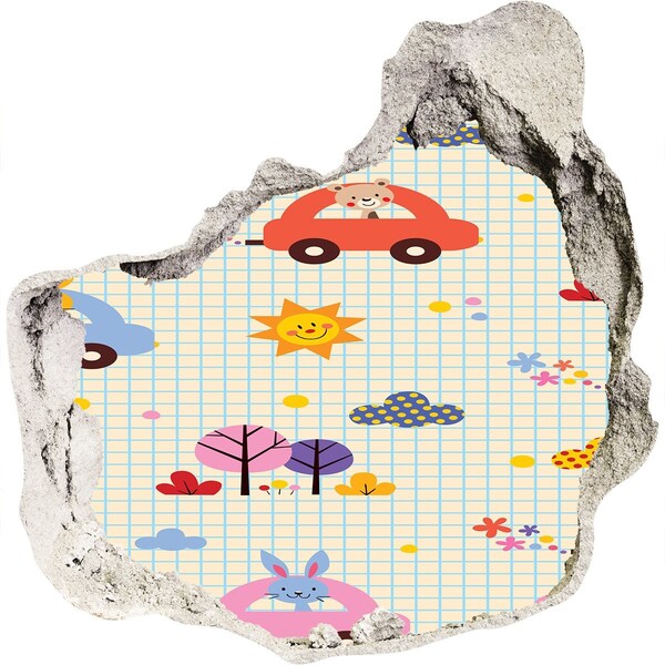 3d-s lyuk vizuális effektusok matrica Egy örömmel teli gyermekvilág