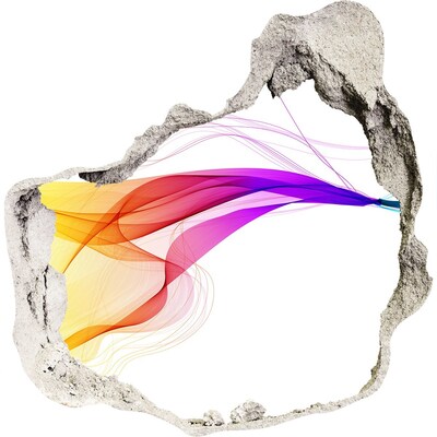 3d-s lyuk vizuális effektusok matrica Egy színes energiakitörés
