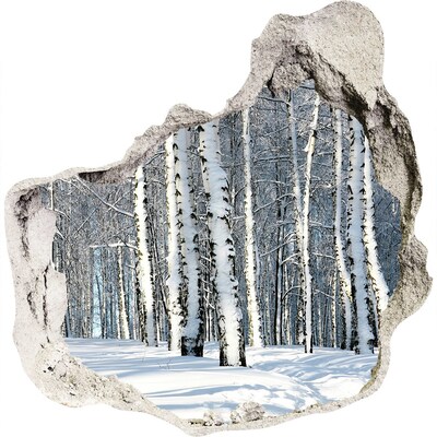 3d-s lyuk vizuális effektusok matrica Erdőben télen