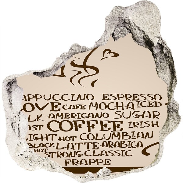 3d-s lyuk vizuális effektusok matrica Kávé oázis