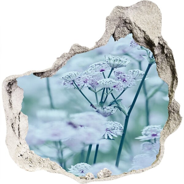 3d-s lyuk vizuális effektusok matrica Virágok a romos falak között