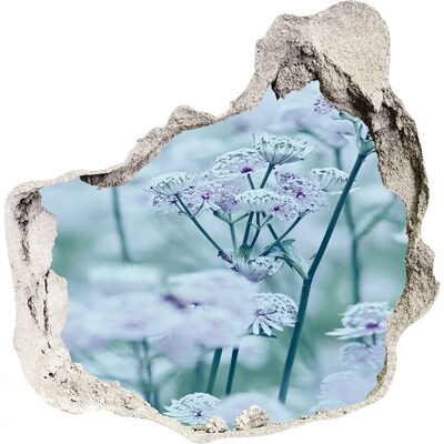 3d-s lyuk vizuális effektusok matrica Virágok a romos falak között