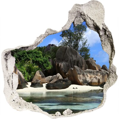 3d-s lyuk vizuális effektusok matrica Seychelles panoráma