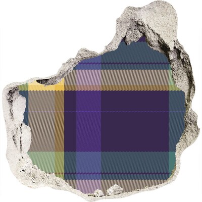 3d-s lyuk vizuális effektusok matrica Kockás minta a falon