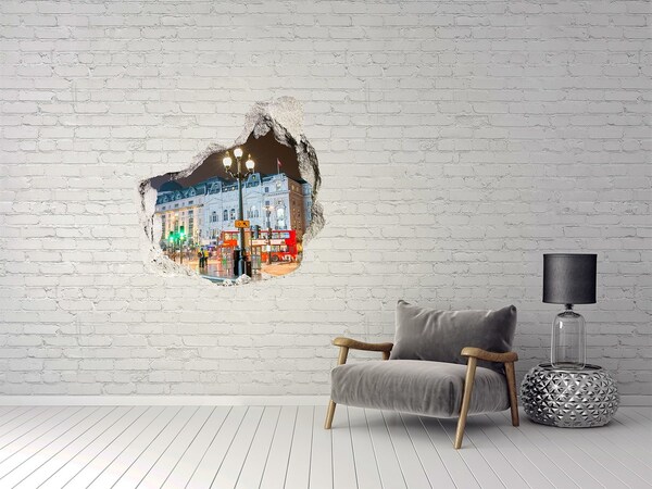 3d-s lyuk vizuális effektusok matrica Londoni utca éjszaka