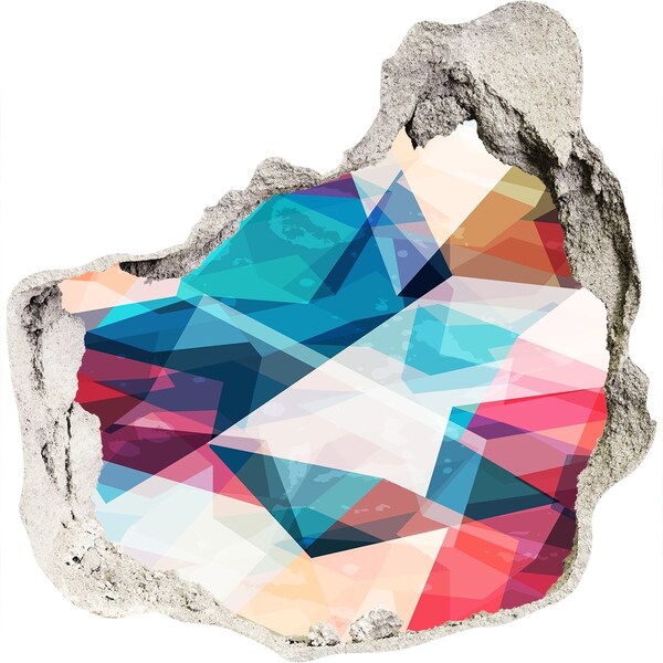 3d-s lyuk vizuális effektusok matrica Színes kristályvilág