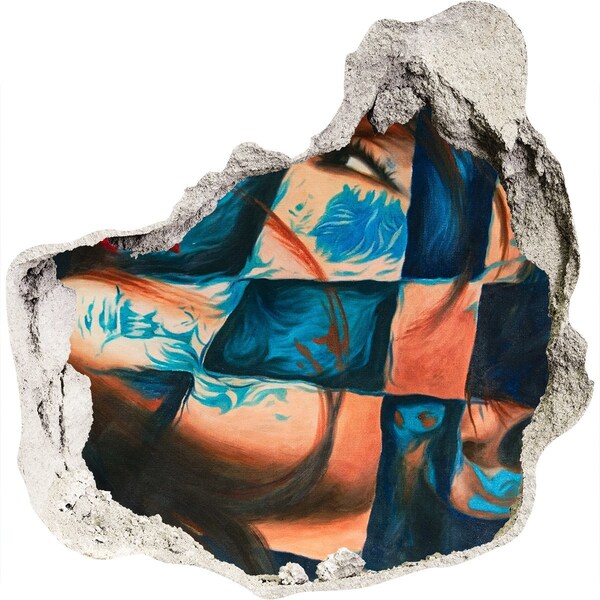 3d-s lyuk vizuális effektusok matrica Egy színbe merült test