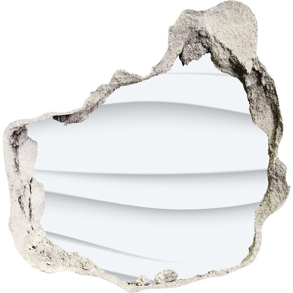 3d-s lyuk vizuális effektusok matrica Egy törött fal, amely a hullámokra néz