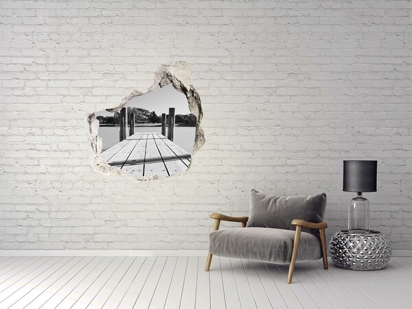 3d-s lyuk vizuális effektusok matrica Móló a tavon