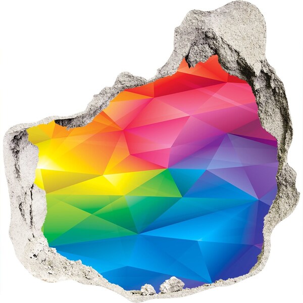 3d-s lyuk vizuális effektusok matrica Színes szivárvány a falon