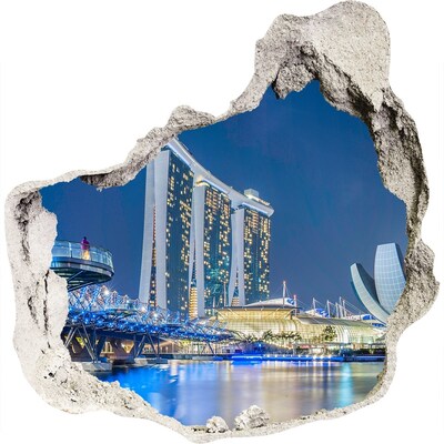 3d-s lyuk vizuális effektusok matrica Singapore éjjel