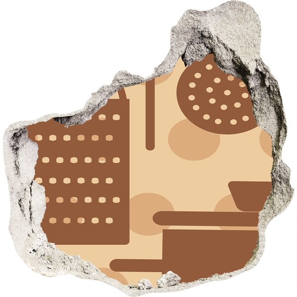 3d-s lyuk vizuális effektusok matrica Retro motívumú belső tér