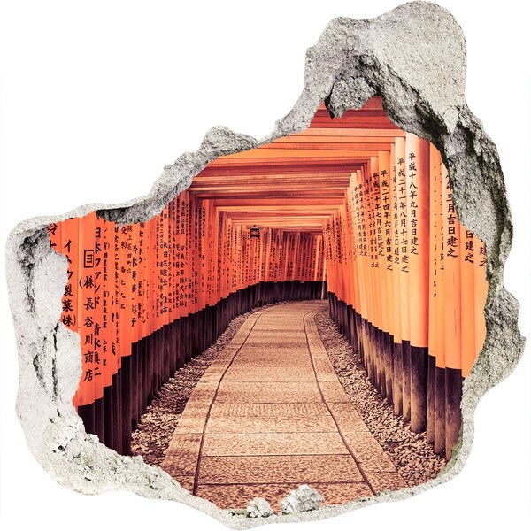 3d-s lyuk vizuális effektusok matrica Fushimi Inari szentély
