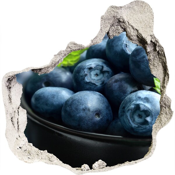 3d-s lyuk vizuális effektusok matrica Áfonya egy lyukban a falban