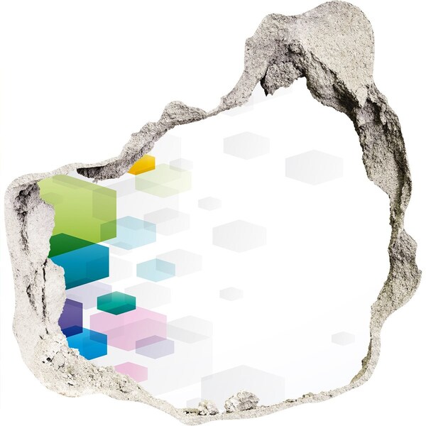 3d-s lyuk vizuális effektusok matrica Modern absztrakció betonban