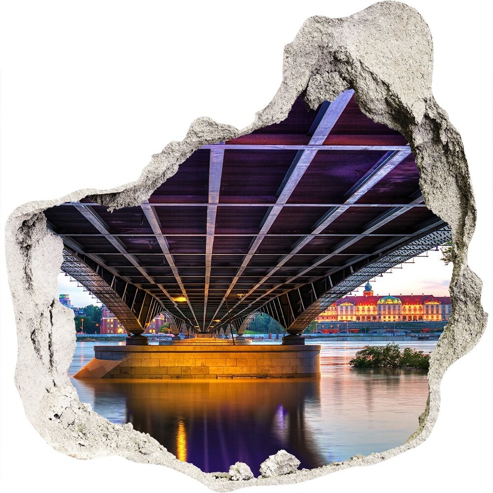 3d-s lyuk vizuális effektusok matrica Bridge varsóban