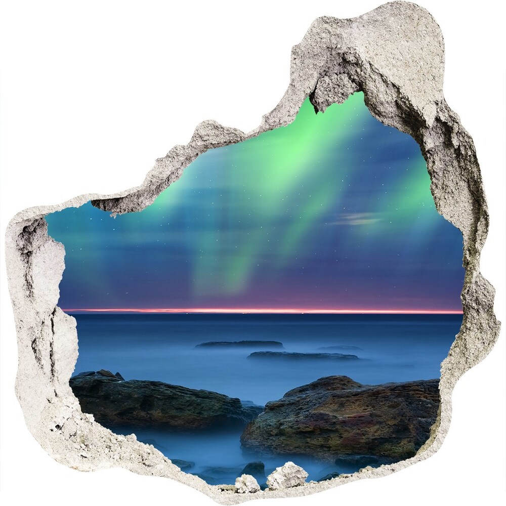 3d-s lyuk vizuális effektusok matrica Aurora borealis