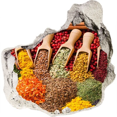 3d-s lyuk vizuális effektusok matrica Egy fűszerekkel teli konyha