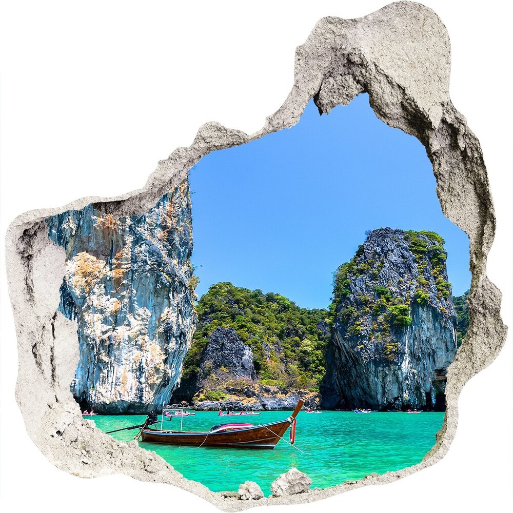 3d-s lyuk vizuális effektusok matrica Csónak thaiföld