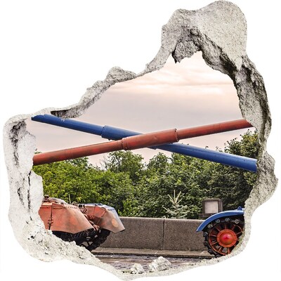 3d-s lyuk vizuális effektusok matrica Tankcsata a romokban