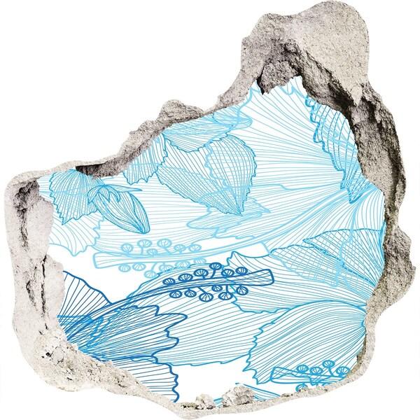 3d-s lyuk vizuális effektusok matrica A víz alatti világ kékben