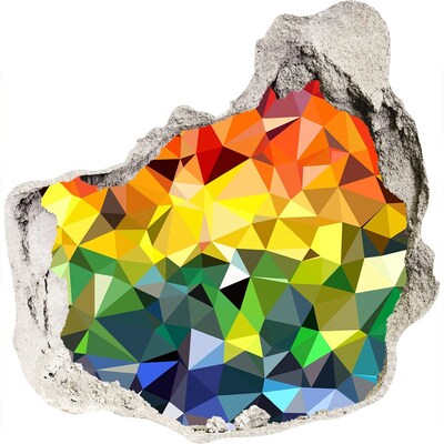 3d-s lyuk vizuális effektusok matrica Színes lyuk a falban