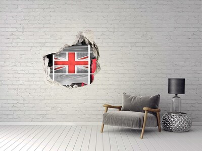 3d-s lyuk vizuális effektusok matrica Brit tájkép egy lyukban a falban