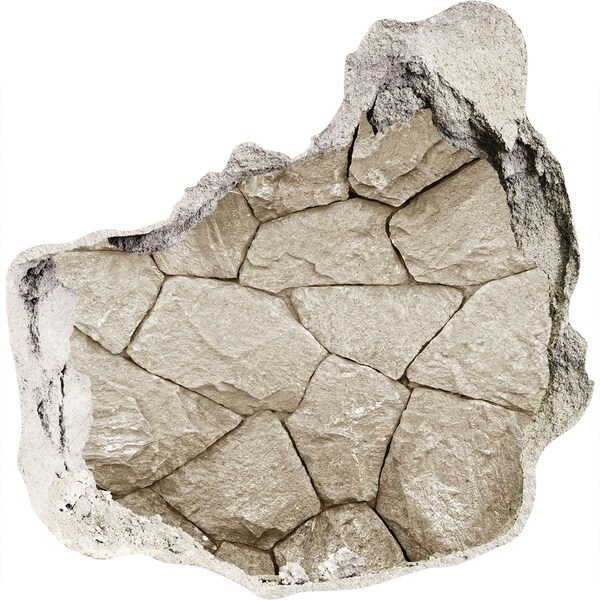 3d-s lyuk vizuális effektusok matrica Törött fal kövekkel