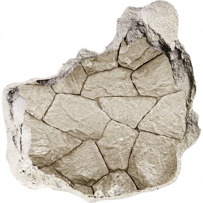 3d-s lyuk vizuális effektusok matrica Törött fal kövekkel