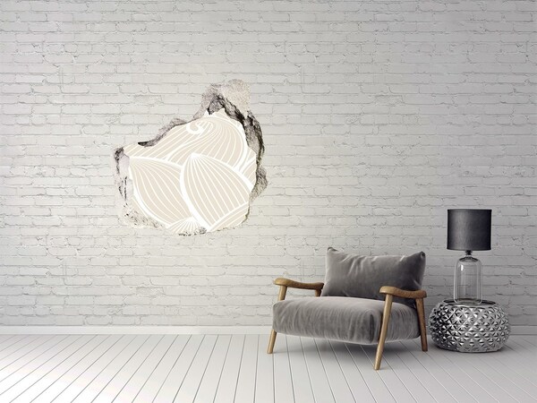 3d-s lyuk vizuális effektusok matrica Levelek mintázata