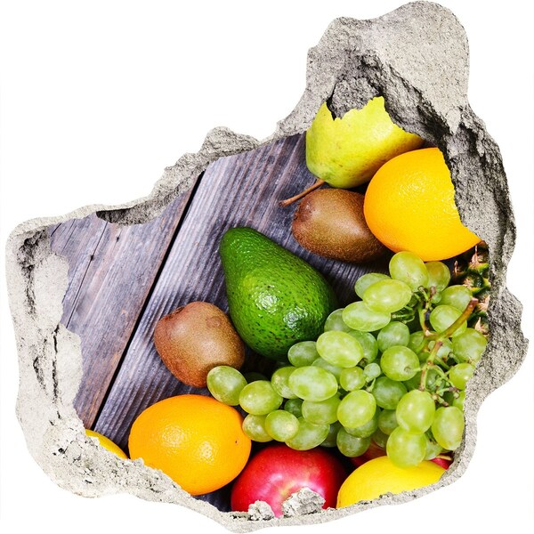 3d-s lyuk vizuális effektusok matrica Gyümölcsparadicsom a fal mögött