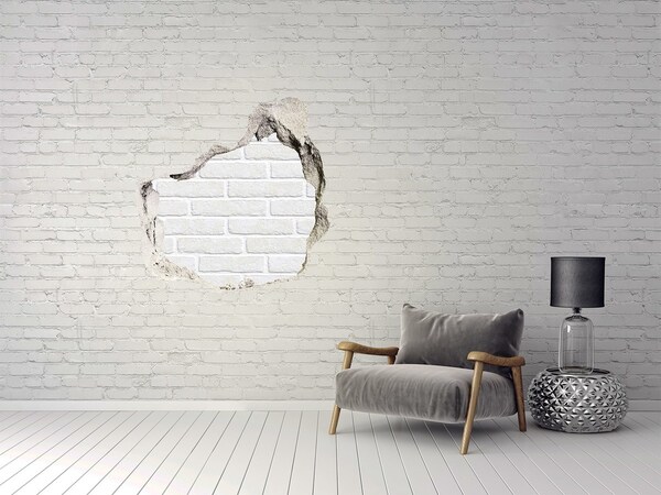 3d-s lyuk vizuális effektusok matrica Téglafal
