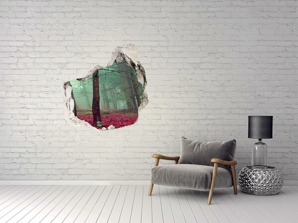 3d-s lyuk vizuális effektusok matrica Elvarázsolt erdő a ködben