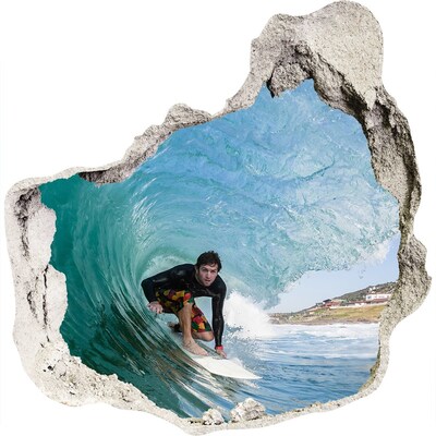 3d-s lyuk vizuális effektusok matrica Surfer a hullám