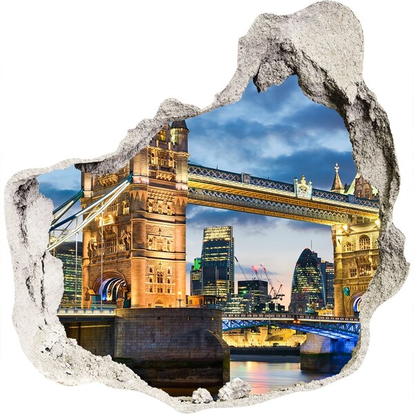 3d-s lyuk vizuális effektusok matrica Tower Bridge Londonban