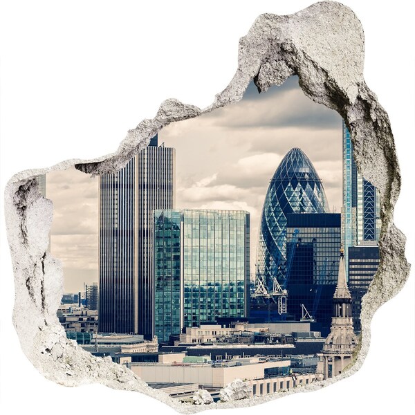 3d-s lyuk vizuális effektusok matrica A modern város látképe