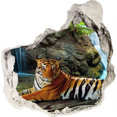 3d-s lyuk vizuális effektusok matrica Tigris vízesés