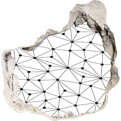 3d-s lyuk vizuális effektusok matrica Kapcsolatok hálózata a falban