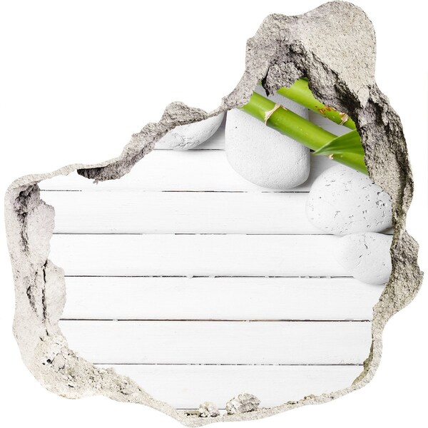 3d-s lyuk vizuális effektusok matrica Egy zöld oázis betonban