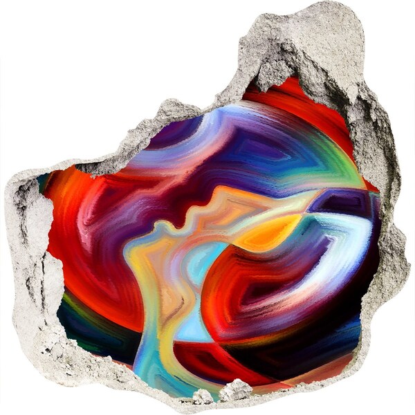 3d lyuk fal dekoráció Az érzelmek színes tánca