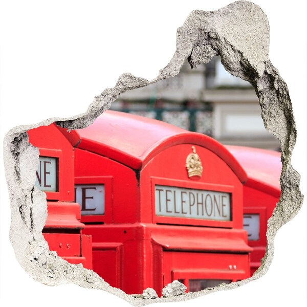 3d lyuk fal dekoráció Brit telefonfülkék